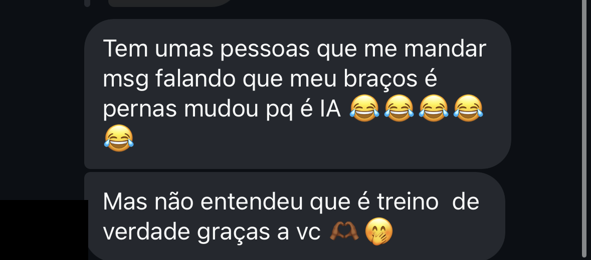 Aluna conta que a transformação foi tão visível que acharam que era IA