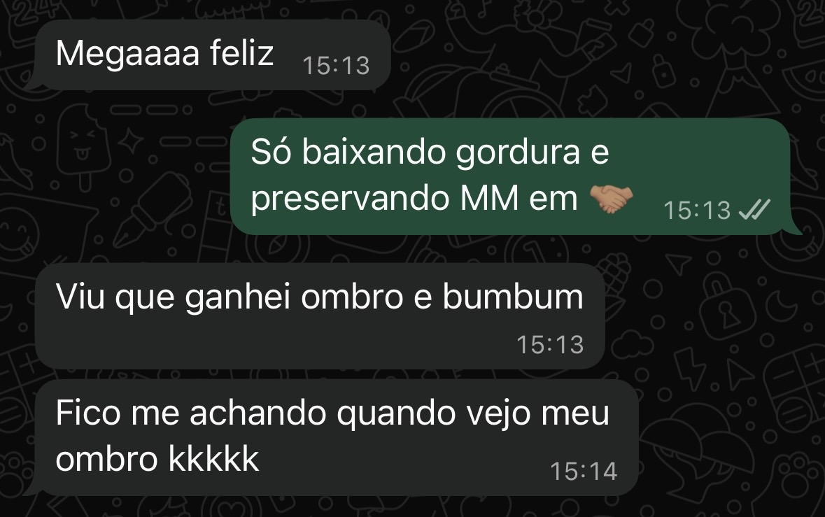 Aluna comenta ganho de definição perdendo gordura